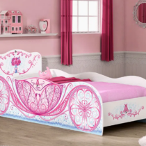 Cama Carruagem Barbie Star Rosa