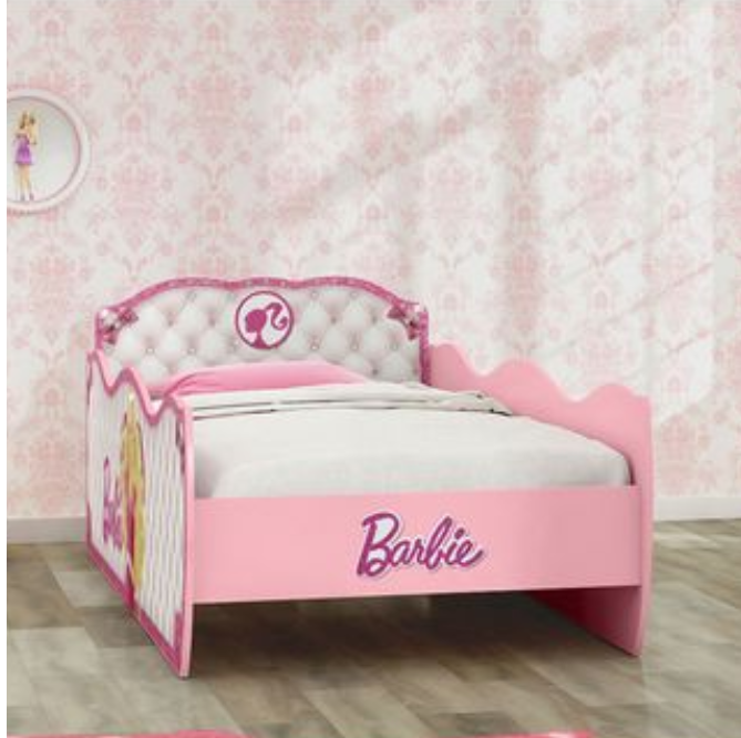Cama Carruagem Barbie Star Rosa